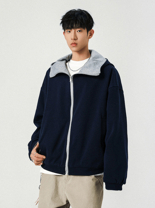 Reversible Oversized Zip - Up Hoodie - Rick Circus