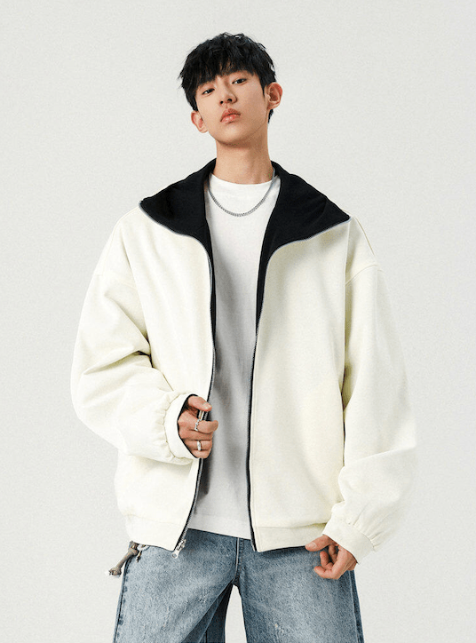 Reversible Oversized Zip - Up Hoodie - Rick Circus