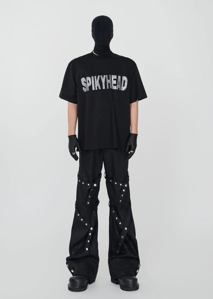 Rhinestone Lettering Tee - Rick Circus