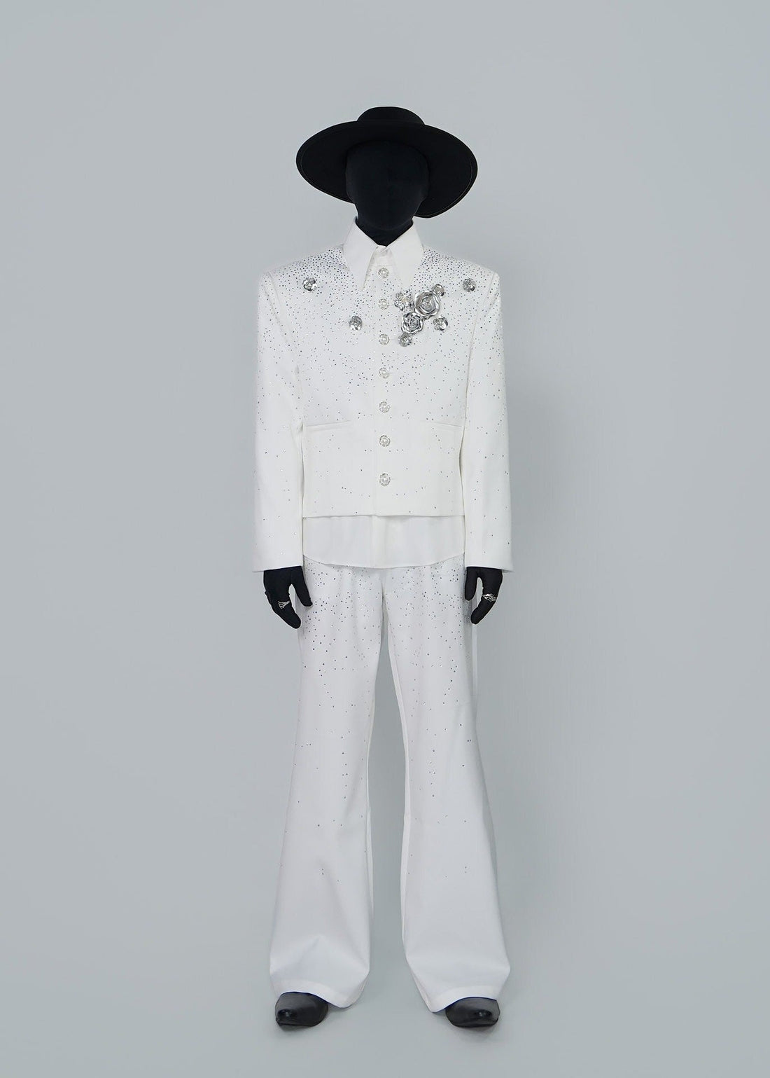 Rhinestone Wide Leg Dress Pants - Rick Circus