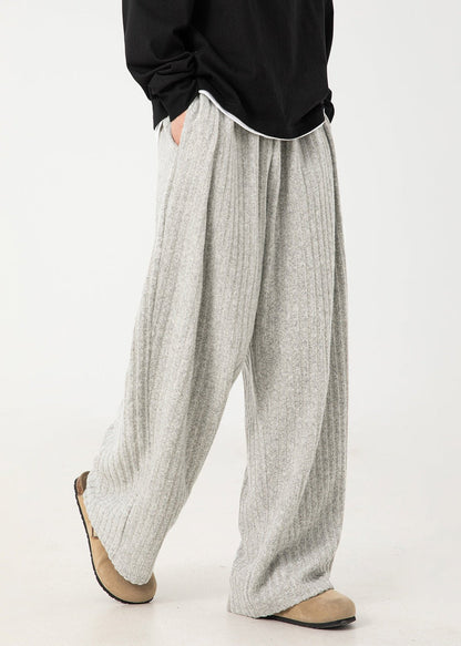 Ribbed Knit Wide - Leg Pants - Rick Circus