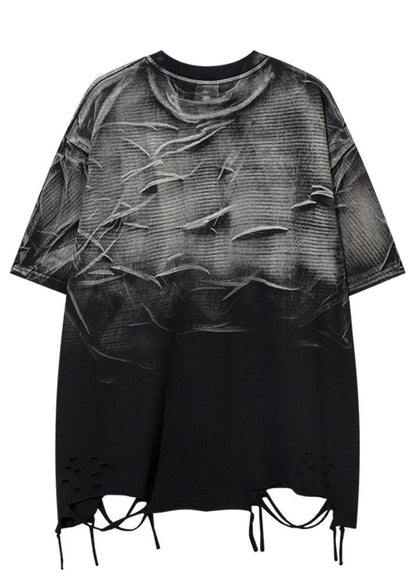 Scratch Print Gradient T-Shirt - Rick Circus