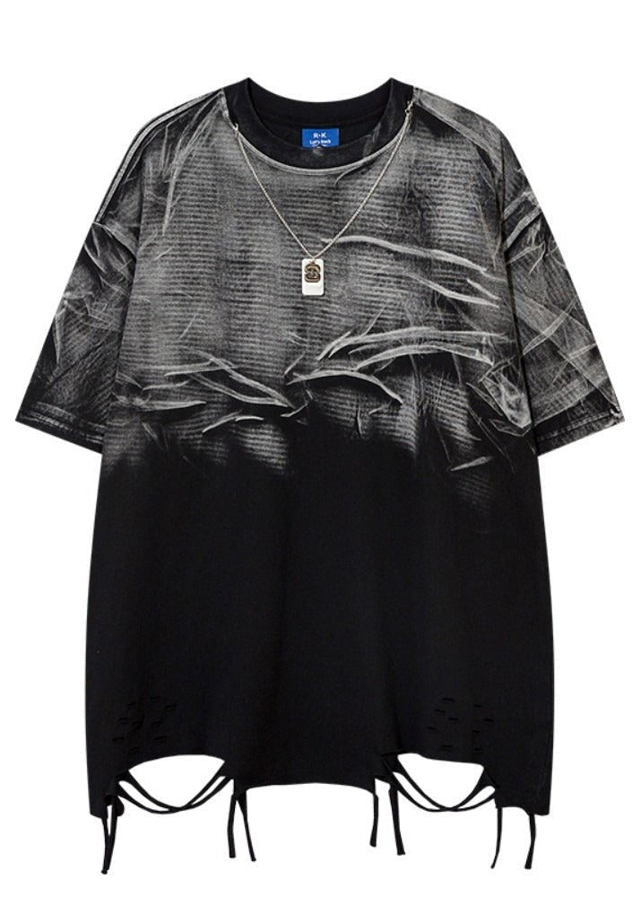 Scratch Print Gradient T-Shirt - Rick Circus