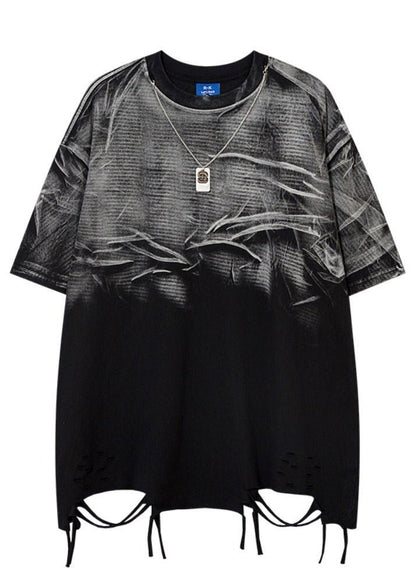 Scratch Print Gradient T-Shirt - Rick Circus