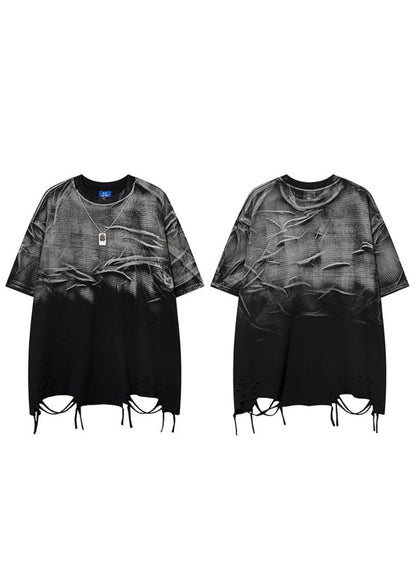 Scratch Print Gradient T-Shirt - Rick Circus