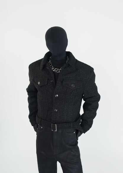 Short Shearling Padded Jacket - Rick Circus