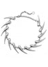Silver Thorn Statement Necklace - Rick Circus