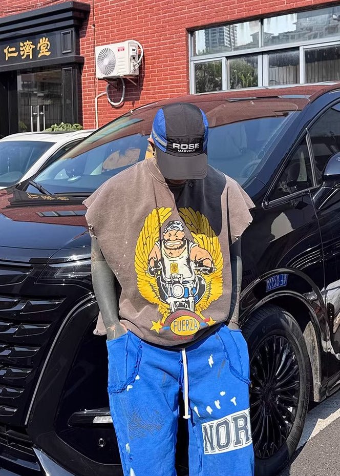 Sleeveless Graphic T-Shirt - Rick Circus