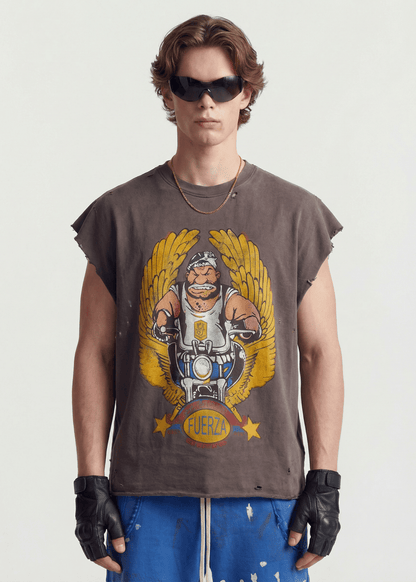 Sleeveless Graphic T-Shirt - Rick Circus