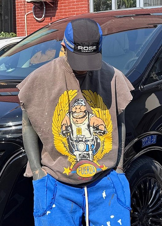 Sleeveless Graphic T-Shirt - Rick Circus