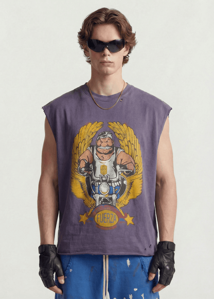 Sleeveless Graphic T-Shirt - Rick Circus