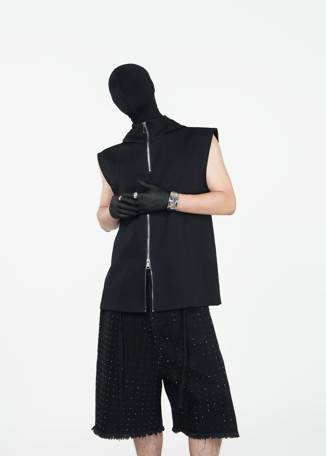Sleeveless Hoodie Zip Vest - Rick Circus