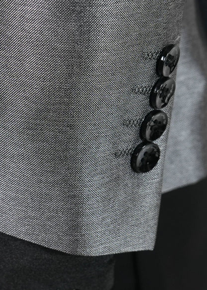 Slim Fit Liquid Silver Blazer - Rick Circus