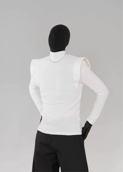 Slim - Fit Stretch Turtleneck Long Sleeve T-Shirt - Rick Circus