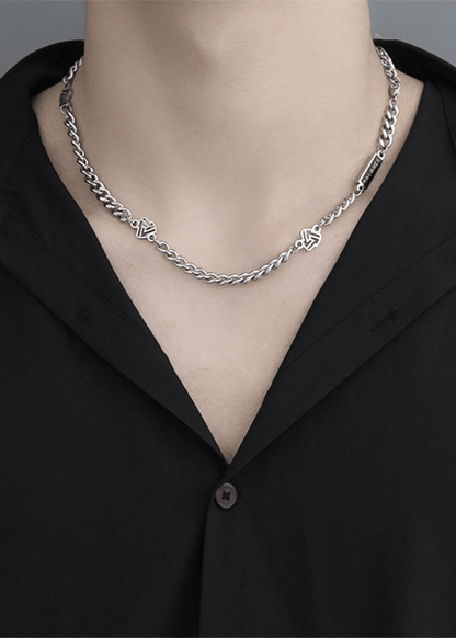 Spliced Geometric Charm Necklace - Rick Circus
