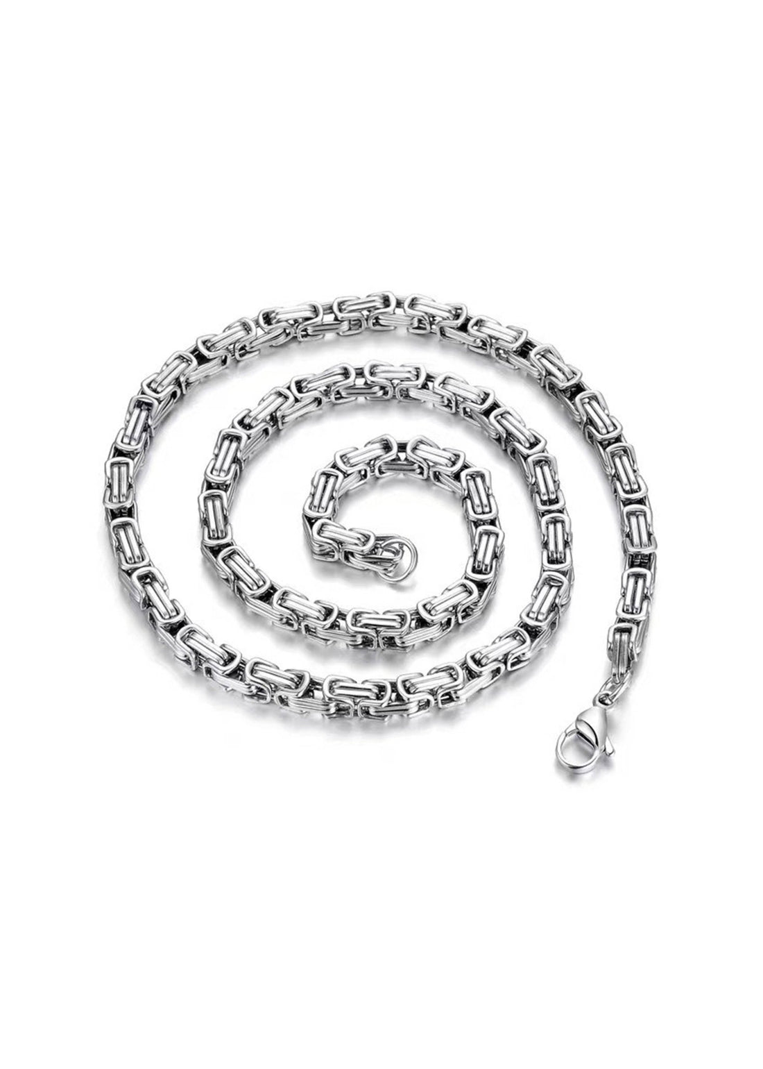 Stainless Steel Box Link Punk Necklace - Rick Circus