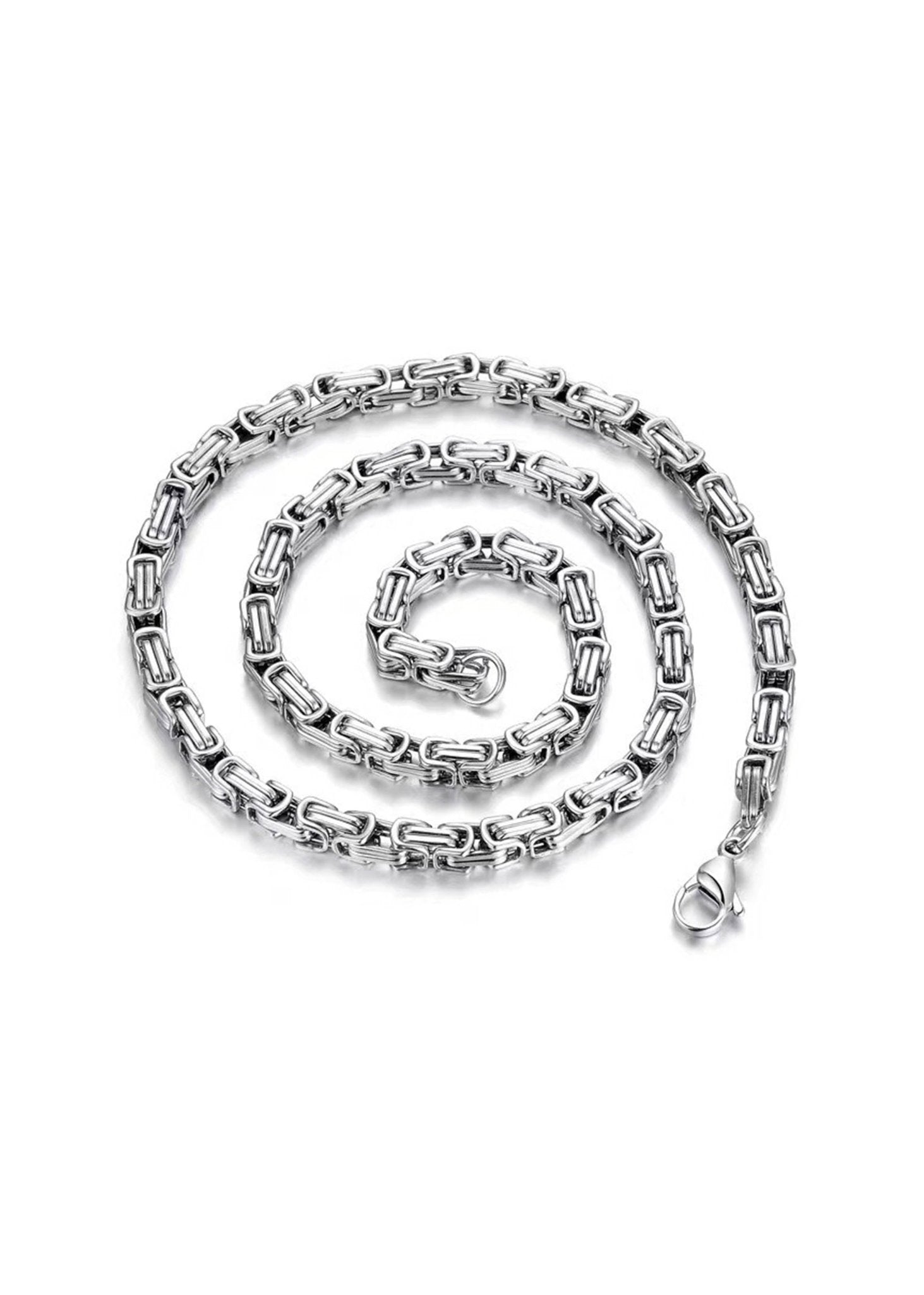 Stainless Steel Box Link Punk Necklace - Rick Circus