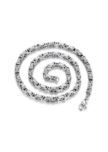 Stainless Steel Box Link Punk Necklace - Rick Circus