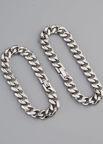 Stainless Steel Cuban Link Bracelet - Rick Circus