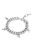 Stainless Steel Cuban Link Cross Bracelet - Rick Circus