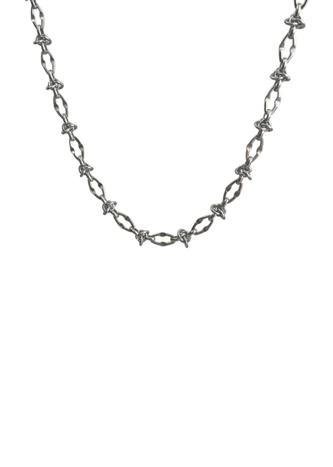 Stainless Steel Thorn Knot Chain Necklace - Rick Circus