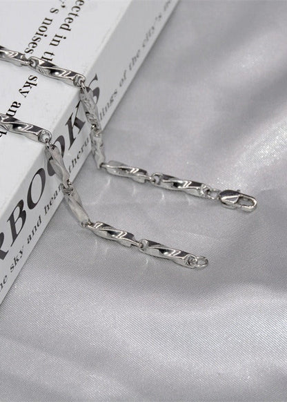 Stainless Steel Twisted Link Bracelet - Rick Circus