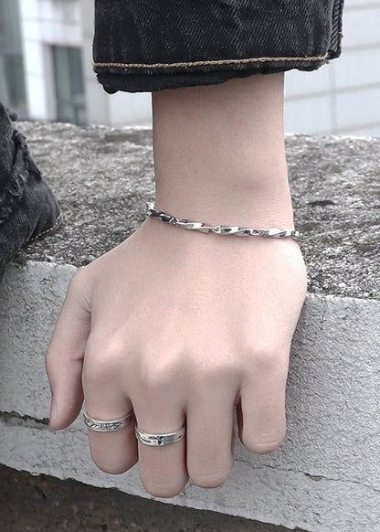 Stainless Steel Twisted Link Bracelet - Rick Circus