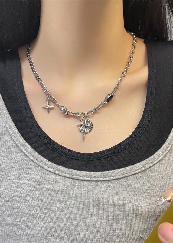 Star &amp; Moon Pendant Necklace - Rick Circus