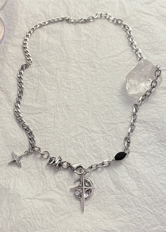 Star &amp; Moon Pendant Necklace - Rick Circus