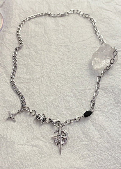Star &amp; Moon Pendant Necklace - Rick Circus