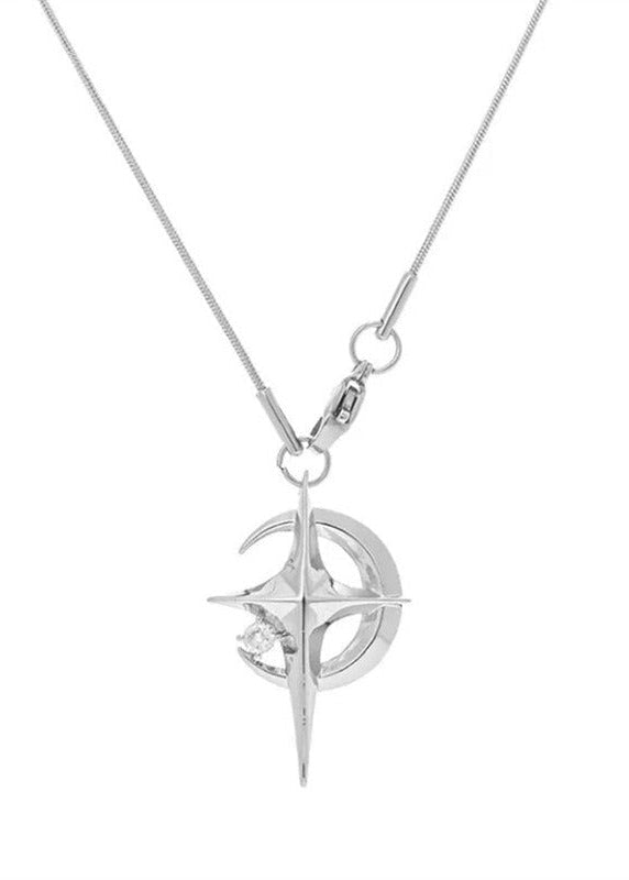 Star &amp; Moon Pendant Necklace - Rick Circus
