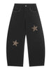 Star Studded Curved Jeans - Rick Circus