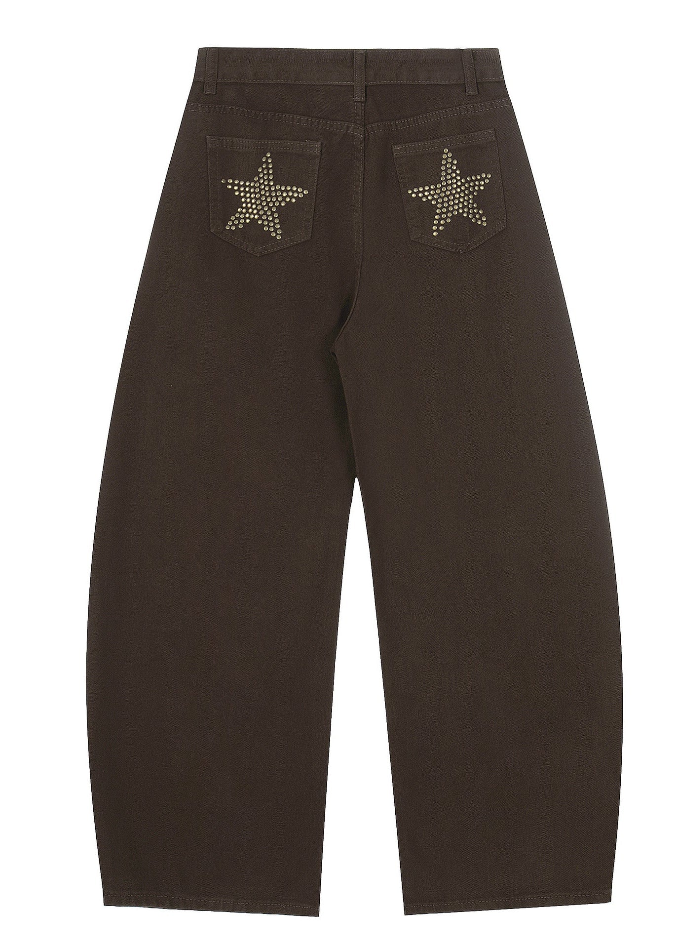 Star Studded Curved Jeans - Rick Circus
