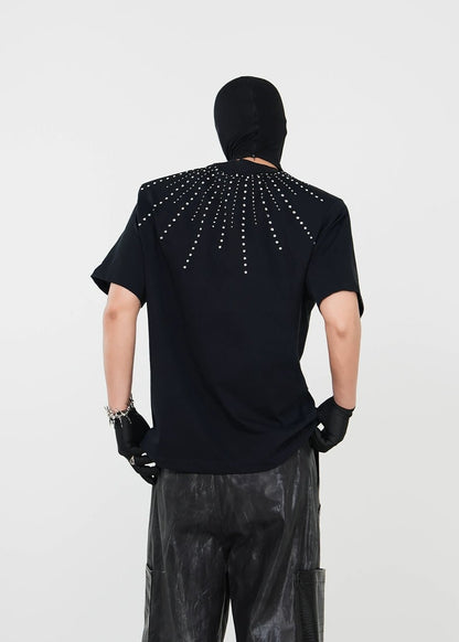 Starry Rhinestone Embellished T-Shirt - Rick Circus