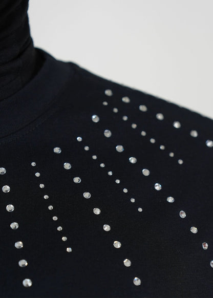 Starry Rhinestone Embellished T-Shirt - Rick Circus