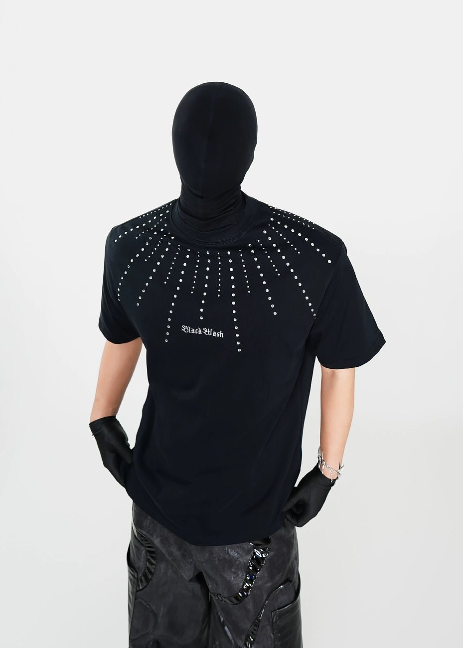 Starry Rhinestone Embellished T-Shirt - Rick Circus