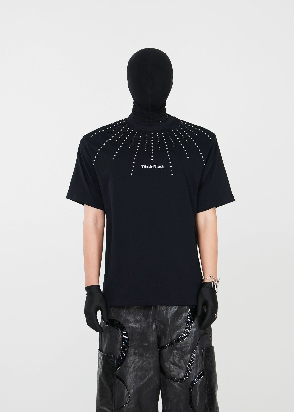 Starry Rhinestone Embellished T-Shirt - Rick Circus