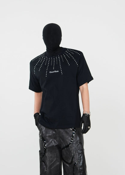 Starry Rhinestone Embellished T-Shirt - Rick Circus