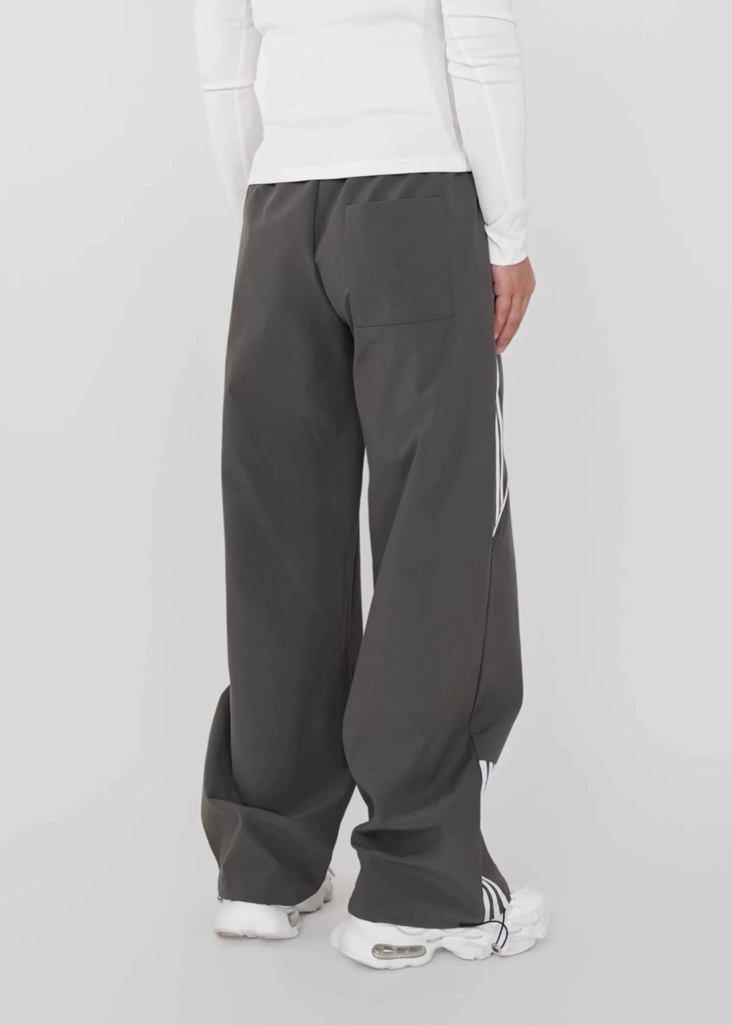Straight - Leg Track Pants with Contrast Stripe Panels - Rick Circus