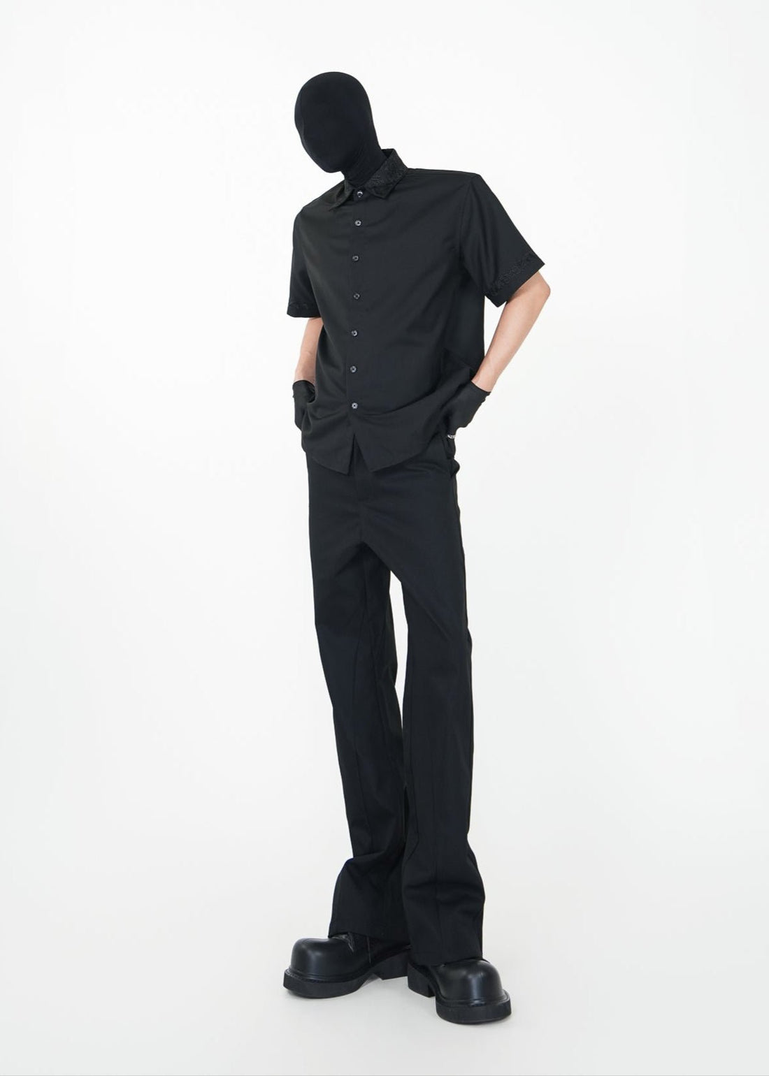 Straight - Leg Trousers with Ankle Zippers - Rick Circus