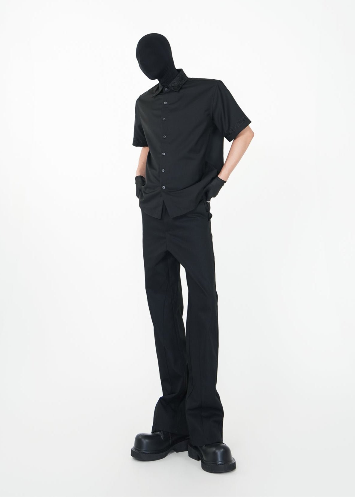 Straight - Leg Trousers with Ankle Zippers - Rick Circus
