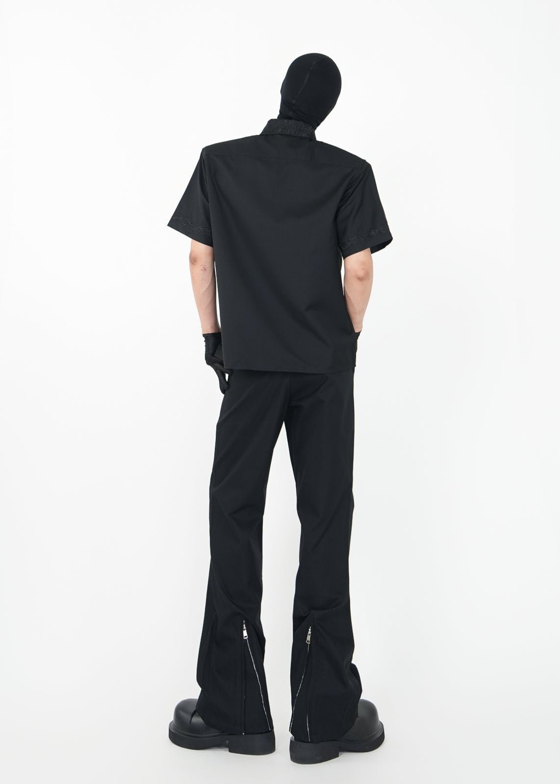 Straight - Leg Trousers with Ankle Zippers - Rick Circus