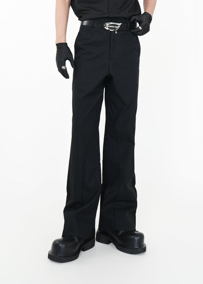 Straight - Leg Trousers with Ankle Zippers - Rick Circus