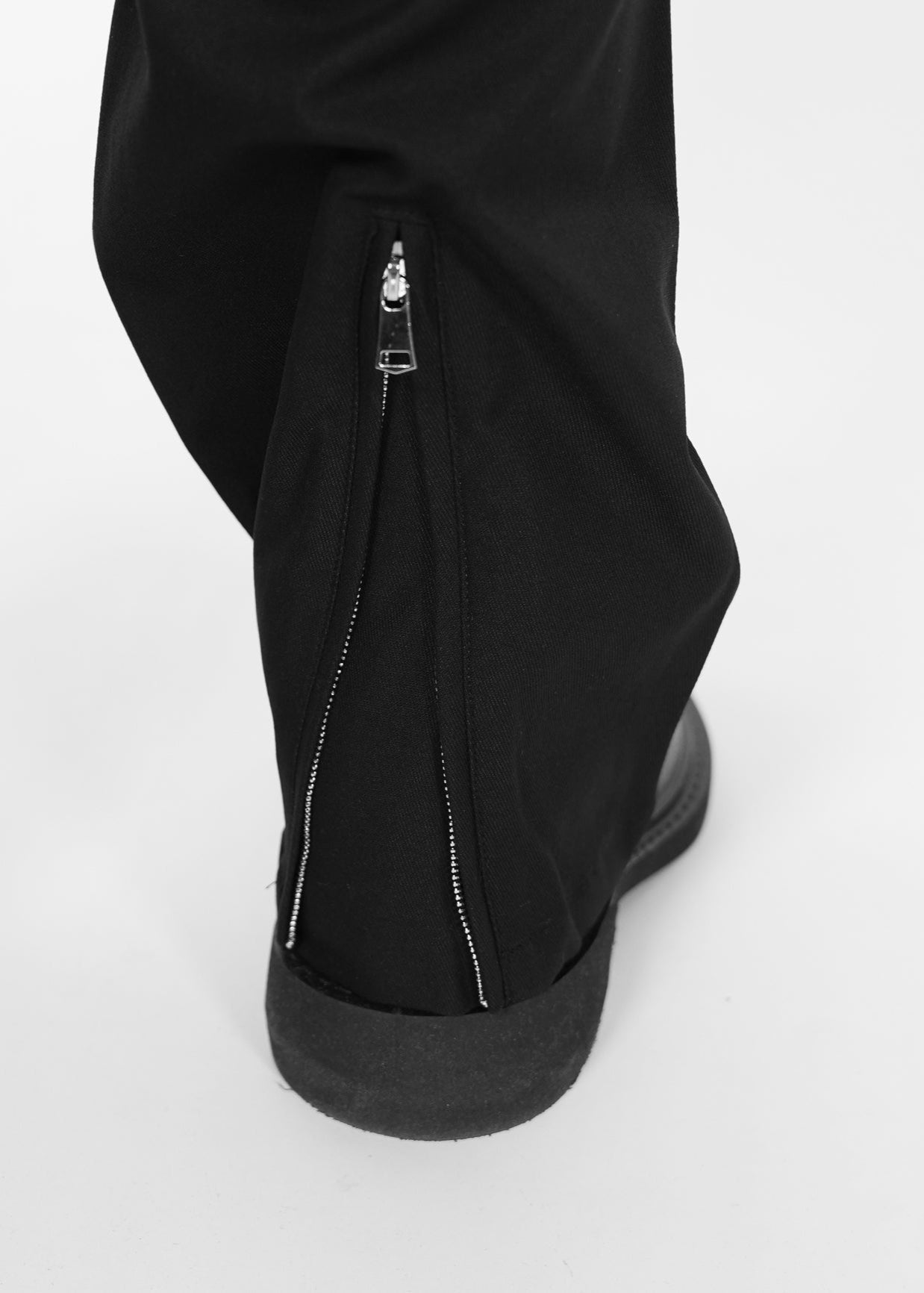 Straight - Leg Trousers with Ankle Zippers - Rick Circus