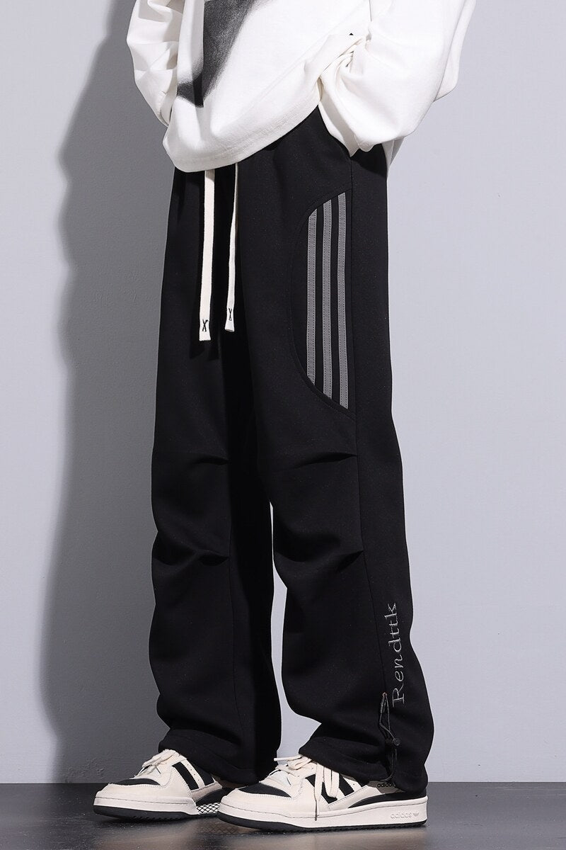 Streetwear Striped Panel Sweatpants - Rick Circus