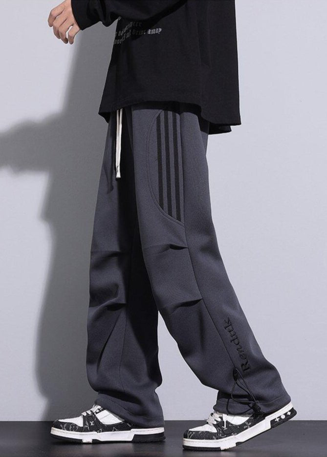 Streetwear Striped Panel Sweatpants - Rick Circus