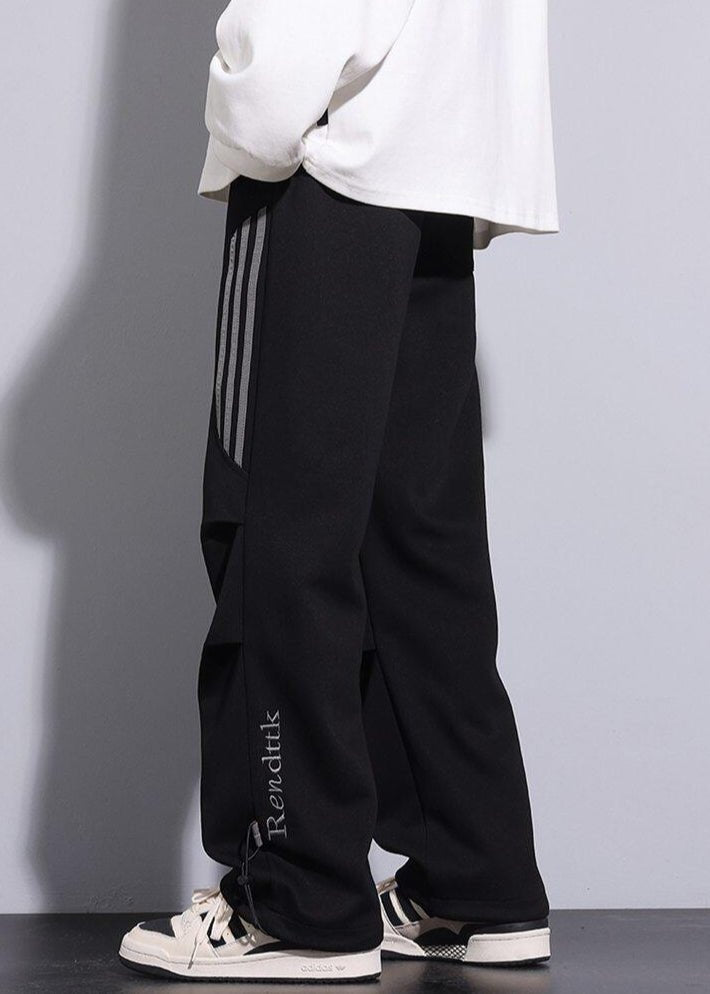 Streetwear Striped Panel Sweatpants - Rick Circus