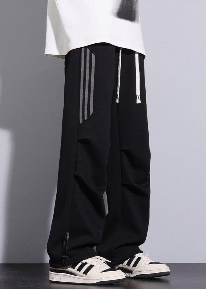 Streetwear Striped Panel Sweatpants - Rick Circus