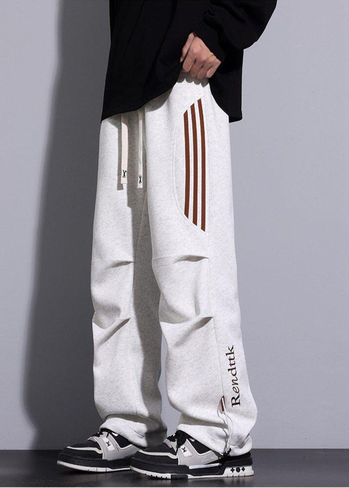 Streetwear Striped Panel Sweatpants - Rick Circus