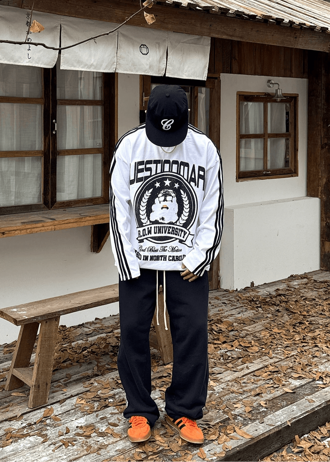 Striped Graphic Long Sleeve Tee - Rick Circus